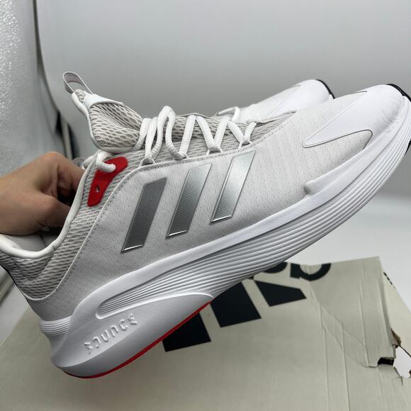 adidas White and Gray Athletic Shoes - Picture 10 of 16